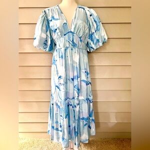 Jessica Simpson Blue abstract Patterned Women's Dress size L